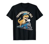Train Conductor Riding Dinosaur Railroad Adventure T-Shirt
