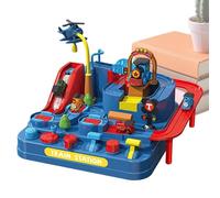 Train Coulissant - Jouet de Piste de Voiture d'aventure | Piste de Course, Ensemble de Jeu de Rampe de Train, Ensemble de de Rampe de véhicule, Jeu de Course sur Le thème des Dinosaures pour