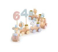 Train D?anniversaire En Bois 0-99 Ans, Scandi Candy TU