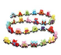 Train d'alphabet en bois, train magnétique fort avec des trains de 26 lettres et 1 locomotive, alphabet éducatif préscolaire pour les tout-petits garçons et filles cadeaux