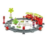 Train de campagne Ecoiffier Abrick 2982 circuit sur rails locomotive rouge 2 wagons multicolore