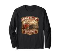 Train de Campagne Vintage en Charbon de Lehigh Valley Railroad Manche Longue