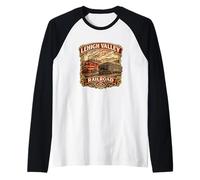 Train de Campagne Vintage en Charbon de Lehigh Valley Railroad Manche Raglan