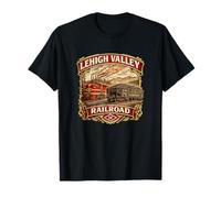 Train de Campagne Vintage en Charbon de Lehigh Valley Railroad T-Shirt