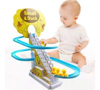 Train De Course Électrique Montessori Pour Garçons, Jouets Pour Enfants, Jeu De Cerveau D'aventure, Voitures De Course De Canard, Escalade Des Escaliers