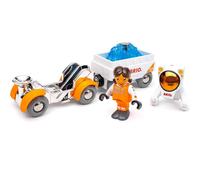 Train miniature - BRIO - 36160 - Coffret 5 pièces - Astronaute à combinaison magnétique - Compatible Brio World