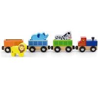 Viga Toys train de marchandises avec animaux sauvages 31 cm 7 parties Multicolore G