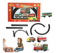Train de Noël avec Circuit | Ensemble Train Électrique | Ornement Festif Électrique pour Fête Jeu à la Maison Garçon Fille