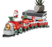 Train de Noël Circuit de locomotive simulée amusante avec lumières | Ensemble de train électrique Pour Salon, Parc, Intérieur, Extérieur, Garçons, Filles, Maison, Jardin, , Pièce À Vivre