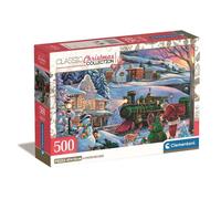 Train de Noël - CLEMENTONI - Train compact - 500 pièces - Compact - Noël