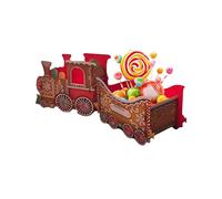 Train De Noël Décoratif - Coffre à Bonbons Train du Père Noël,Décoration de pour Table Cheminée Bureau Entrée - Décoration Festive pour Intérieur