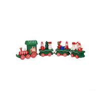 Train de Noël en bois parfait pour créer un environnement de vacances joyeux (vert)