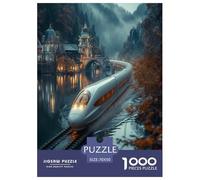 Train de rêve Puzzle 1000 Pièces Educa Jouet en Bois Jeu D'Intelligence Décoration Intérieure Jeu Éduchatif Challenge Toy Adultes Et Enfants À Partir De 14 Ans 70x50cm/1000pcs