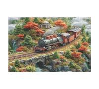 Train de rêve Puzzles Adultes 1000 Pièces en Bois, Jouet De Puzzle De Défi De Cerveau pour des EnfFourmis, D’Intelligence （75×50cm）