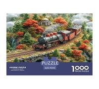 Train de rêve Puzzles Divertissement Créatif Activités Familiales Stimulantes 1000 Stukjes Train à Vapeur Casse-tête Qualité Premium pour Adultes 70x50cm/1000pcs