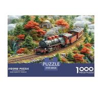 Train de rêve Puzzles Jeu De Puzzle Pièces Parfaitement Assorties 1000 Pieces Train à Vapeur Casse-tête Qualité Premium pour Adultes Et Enfants 38x26cm/1000pcs