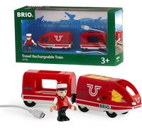 Train de Voyageur Rechargeable BRIO - Circuit de train en bois - Ravensburger - Rouge - Mixte dès 3 ans