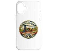 Train d'époque 1827 du Baltimore and Ohio Railroad Coque pour iPhone 16 Plus