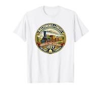 Train d'époque 1827 du Baltimore and Ohio Railroad T-Shirt