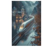 Train des rêves Puzzles en Bois Adultes Et Adolescents 1000 Pieces Enfants Puzzle Décoration Mur Moderne Art Jouets Cadeau Intéressants 78×53cm