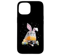 Train Dinosaure Locomotive Œufs de Lapin Oreilles de Lapin Mignon Printemps Coque pour iPhone 15