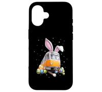 Train Dinosaure Locomotive Œufs de Lapin Oreilles de Lapin Mignon Printemps Coque pour iPhone 16