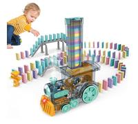 Train Domino, jeux de jouets de train de dominos électrique, machine à dominos créative avec lumières et son, jouets à tige pour tout-petits, jouets amusants de maternelle pour enfants