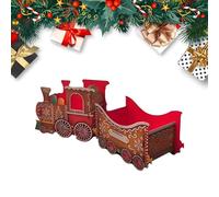 Train du Père Noël, Organisateur de Confiseries Festif Train des Fêtes, Boîte de Rangement Décorative pour Cheminée Table de Chevet Centre de Table, Décoration Festive pour Intérieur