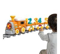 Train électrique avec circuit de course Activité Éducative Stimulante | Coffret de train électrique à construire pour enfant Garçons et filles, maternelle, maison, classe,