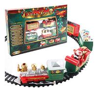 Train électrique de Noël à Placer sous Le Sapin, Petit Coffret Cadeau pour Enfants de 3 à 6 Ans et décoration de Noël pour la Maison