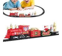 Train Électrique De Noël - Jouet Décoratif pour Autour du Sapin de Noël | Ensemble de Train Locomotive Électrique avec Lumières et Son - pour Garçon Famille Fête