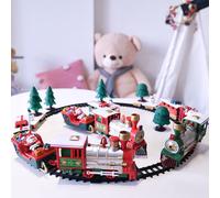 Train Électrique De Noël, Trois Paquets, Mini Voiture De Chemin De Fer Du Père Noël, Décor Créatif D'arbre De Noël Pour Jouets Et Cadeaux Pour Enfants