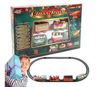 Train Électrique,Kits de Train de Noël avec Wagons de Fret - Jouets Éducatifs D'Assemblage DIY, Jouets De Construction De Wagons Amusants - pour de 3 à 6 Ans