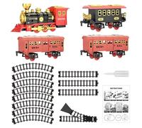 Train électrique pour - Jeu de train électrique pour - Jouet de train électrique avec son - Modèle de locomotive, kit de chemin de fer avec batterie, jouet de Noël pour filles