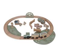 Train en bois avec rails - - Little Farm - 1 train et 2 wagons - 18 mois et plus - Intérieur