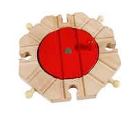 Train En Bois, Ensemble De Chemin De Fer, Accessoires Compatibles, Plateau Tournant, Jouet Pour Enfants