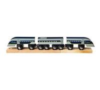Bigjigs Toys – Train en bois – L Eurostar – Beige G