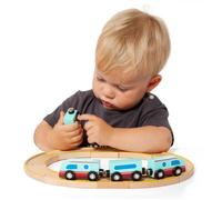 Train en Bois - MOLTO - My First Train Molto - Bleu - Bébé - 12 mois - Bois