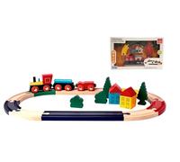Train en Bois pour Enfants Train avec Piste Train avec Locomotive Wagons Rails Train Enfants Trains Jouet avec Accessoires Rail en Bois Trains Jouet en Bois Piste Locomotive en Bois