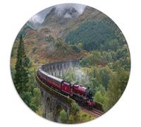 Train Express traversant Le viaduc de Glenfinnan,Puzzles pour Adultes 1000pcs (67.5x67.5cm),Jeux De Défi