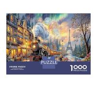 Train Fantaisie Puzzles 1000 Pièces pour Adultes, 1000 Pièces Feu d'artifice Sky Grand Cadeaux Jouet De Défi pour Jeux Éducatifs Cadeaux 70x50cm/1000pcs