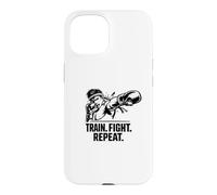 Train Fight Repeat Nak Muay Thai Boxing Fighter Cadeau Coque pour iPhone 15
