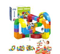 Train Fusion Track Sets, itinéraire de Train 3D avec Cubes à mélanger et Assortir, Jouet de Construction pour garçons et Filles 81PCS