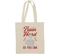 Train Hard As You Can Flex Sac fourre-tout en coton naturel Blanc