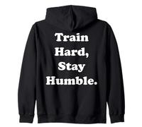 Train Hard Stay Humble Fitness Motivation Funny Saying Sweat à Capuche