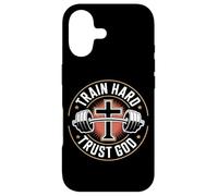 Train Hard Trust God Musculation Foi Chretienne Coque pour iPhone 17
