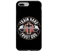 Train Hard Trust God Musculation Foi Chretienne Coque pour iPhone 7 Plus/8 Plus
