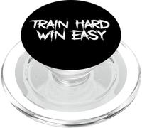 Train Hard, Win Easy Déclaration de Fitness Humoristique PopSockets PopGrip pour MagSafe