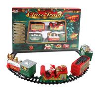 Train Jouet,Ensemble De Train Classique De Noël avec Wagons De Marchandises,Jouet Ferroviaire Classique à Assembler DIY pour Noël, Jouets de Construction de Voitures Amusants - pour de 3 à 6 Ans