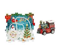 Train Jouet pour,Jeu De Noël avec Locomotive Modèle - Modèle de Locomotive Moteur | pour Anniversaire Éducatif Âges 3-6 Garçons Filles Amis